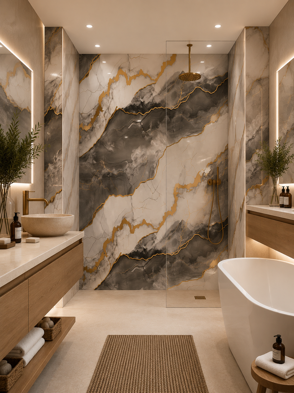 Shower Wall Panels Bathroom Waterproof Cultured Marble Shower Product Cultured Marble Tub Surround Shower Panel