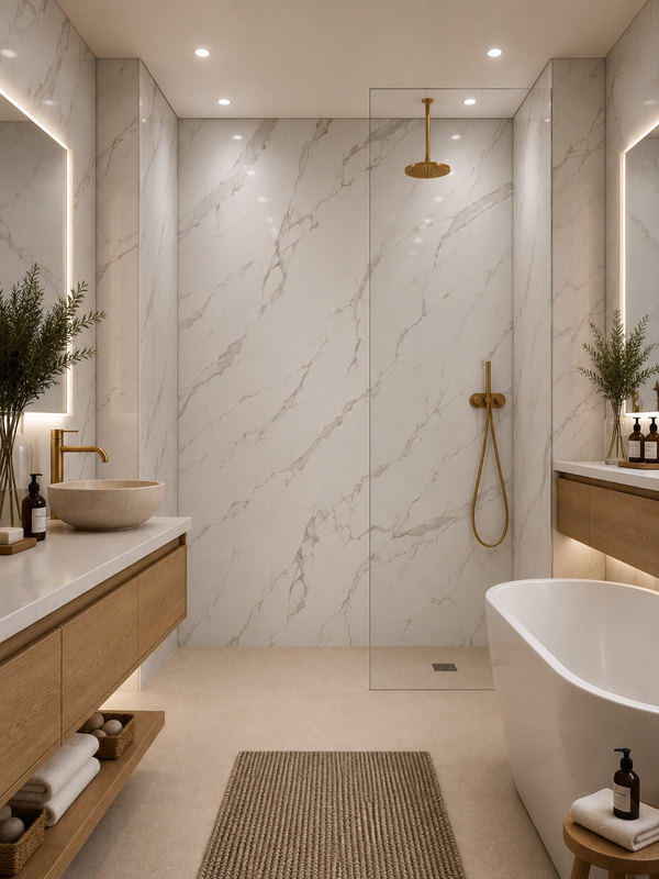Shower Wall Panels Bathroom Waterproof Cultured Marble Shower Product Cultured Marble Tub Surround Shower Panel