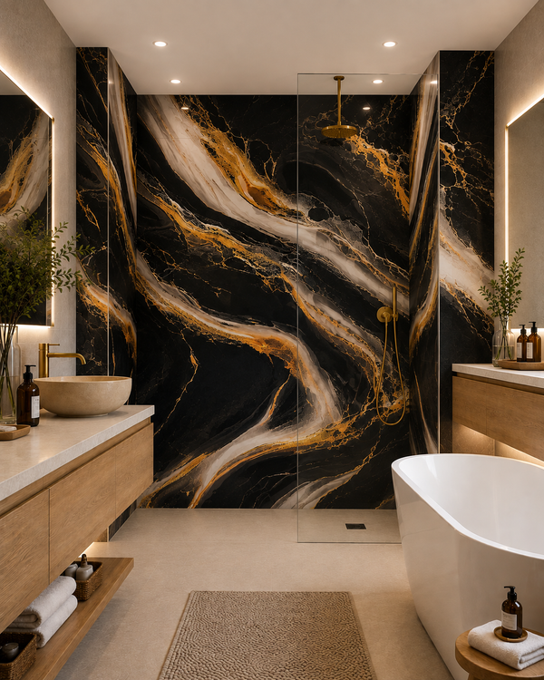 Shower Wall Panels Bathroom Waterproof Cultured Marble Shower Product Cultured Marble Tub Surround Shower Panel